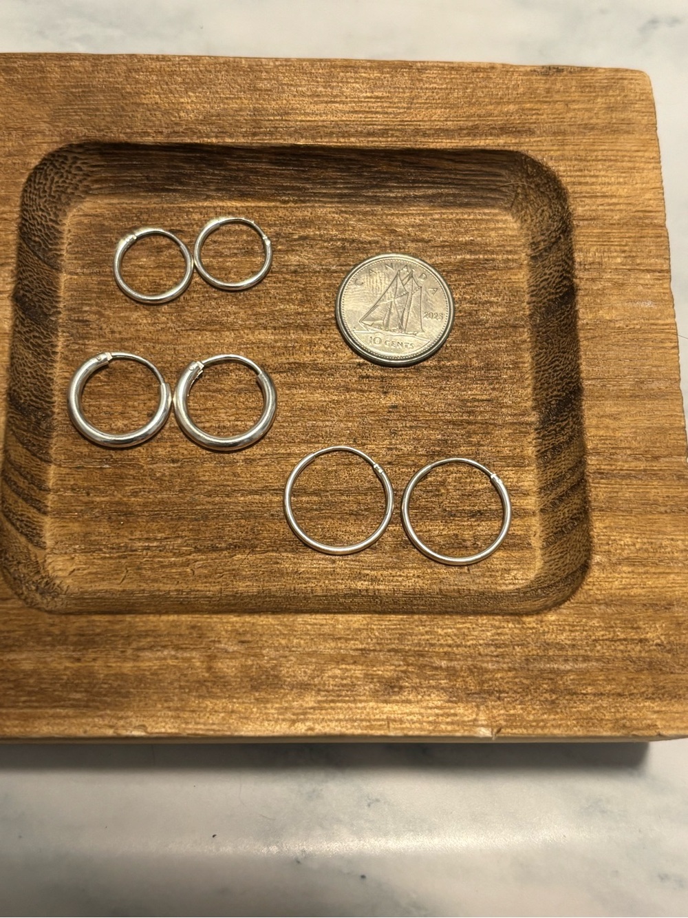 Sterling Silver Sleeper Hoop earrings